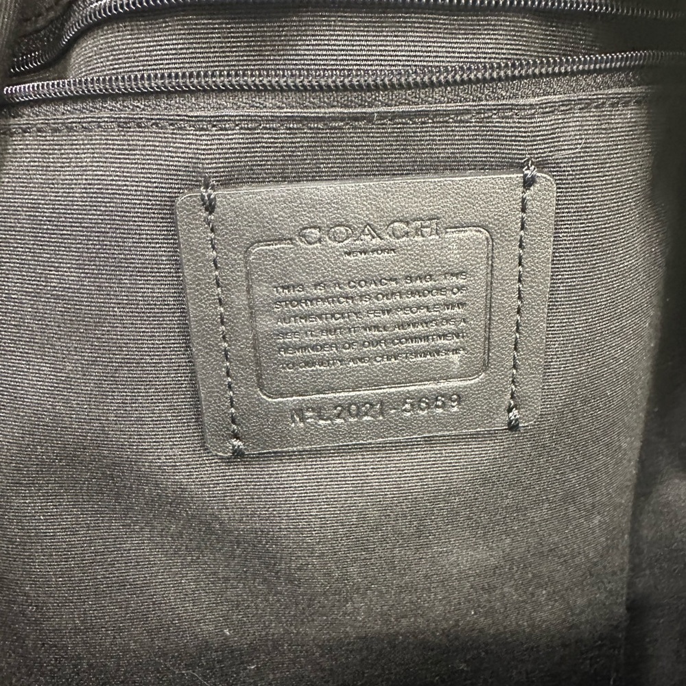 Coach Black Leather Large Court Backpack - Picture 3 of 7